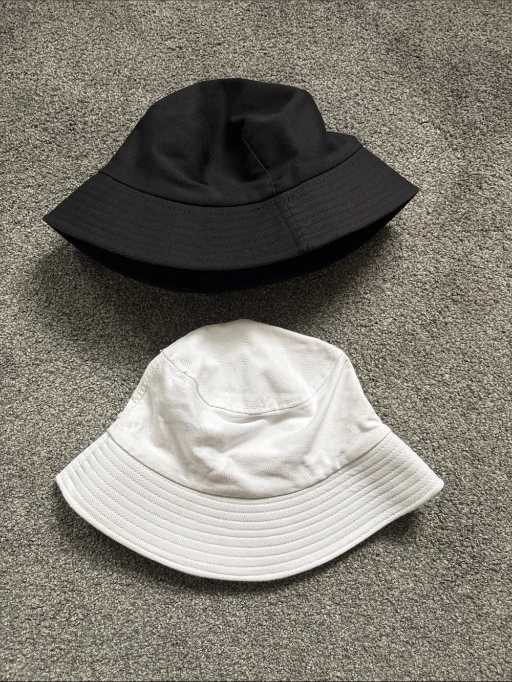Black and White Bucket Hats - Pack of 2